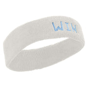Pixel Win Embroidered Head Bands Terry - White OSFM