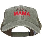 Fur Mama Embroidered Washed Twill Trucker Cap