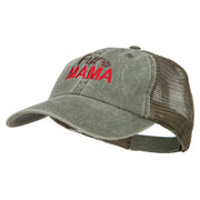 Fur Mama Embroidered Washed Twill Trucker Cap