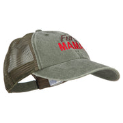 Fur Mama Embroidered Washed Twill Trucker Cap