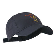 Fly Fishing Man Outline Embroidered Cap