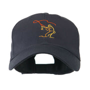 Fly Fishing Man Outline Embroidered Cap