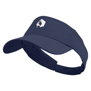 Simple Rock Climbing Logo Embroidered Cotton Twill Sun Visor - Navy OSFM