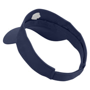 Simple Rock Climbing Logo Embroidered Cotton Twill Sun Visor - Navy OSFM