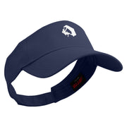 Simple Rock Climbing Logo Embroidered Cotton Twill Sun Visor - Navy OSFM