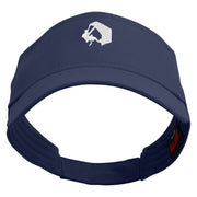 Simple Rock Climbing Logo Embroidered Cotton Twill Sun Visor - Navy OSFM