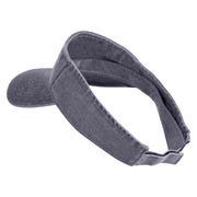 Touch Grass Icon Embroidered Washed Pigment Dyed Cotton Twill Visor - Grey OSFM