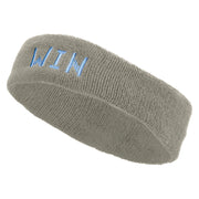 Pixel Win Embroidered Head Bands Terry - Lt-Grey OSFM