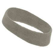 Pixel Win Embroidered Head Bands Terry - Lt-Grey OSFM