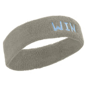 Pixel Win Embroidered Head Bands Terry - Lt-Grey OSFM
