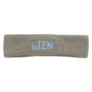 Pixel Win Embroidered Head Bands Terry - Lt-Grey OSFM
