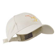 Fly Fishing Man Outline Embroidered Cap