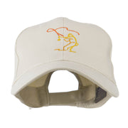 Fly Fishing Man Outline Embroidered Cap