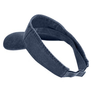 Touch Grass Icon Embroidered Washed Pigment Dyed Cotton Twill Visor - Navy OSFM
