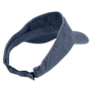 Touch Grass Icon Embroidered Washed Pigment Dyed Cotton Twill Visor - Navy OSFM