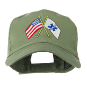 Flags with Star of Life Embroidered Cap