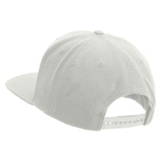 Licensed US Navy USN CPO Retired Embroidered Wool Blend Prostyle Snapback Cap - Natural OSFM