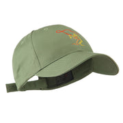 Fly Fishing Man Outline Embroidered Cap