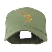 Fly Fishing Man Outline Embroidered Cap