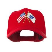 Flags with Star of Life Embroidered Cap