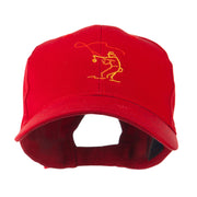 Fly Fishing Man Outline Embroidered Cap