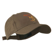 Fly Fishing Man Outline Embroidered Cap