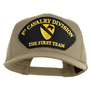 1st Cavalry Division The First Team Patched Solid Cotton Twill Pro Style Cap - Khaki OSFM
