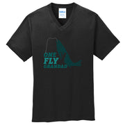 One Fly Grandpa Graphic Men's Core Cotton V-Neck T-Shirt