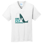 One Fly Grandpa Graphic Men's Core Cotton V-Neck T-Shirt