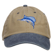 Sailfish Embroidered Washed Two Tone Cap