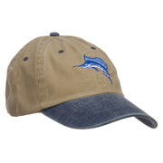 Sailfish Embroidered Washed Two Tone Cap