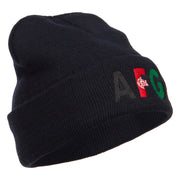 Afghanistan AFG Flag Embroidered Long Beanie