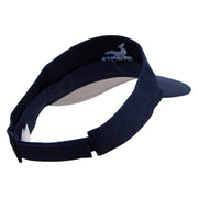 Sea Wave with Whale Embroidered Cotton Sports Visors - Navy OSFM