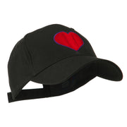 Filled Heart Symbol Embroidery Cap