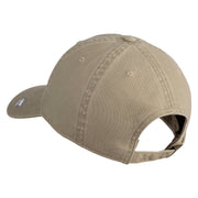 Air Combat Command Veteran Embroidered Washed Solid Pigment Dyed Cotton Twill Brass Buckle Cap - Khaki OSFM