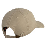 Air Combat Command Veteran Embroidered Washed Solid Pigment Dyed Cotton Twill Brass Buckle Cap - Khaki OSFM