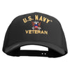 Licensed US Navy Veteran Embroidered Retro Trucker Cap - Black OSFM