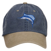 Sailfish Embroidered Washed Two Tone Cap