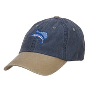 Sailfish Embroidered Washed Two Tone Cap