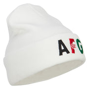 Afghanistan AFG Flag Embroidered Long Beanie