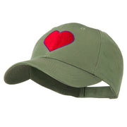 Filled Heart Symbol Embroidery Cap