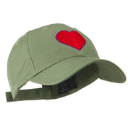 Filled Heart Symbol Embroidery Cap