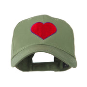 Filled Heart Symbol Embroidery Cap