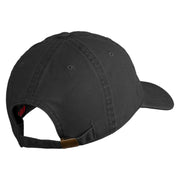 Air Combat Command Veteran Embroidered Washed Solid Pigment Dyed Cotton Twill Brass Buckle Cap - Black OSFM