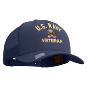 Licensed US Navy Veteran Embroidered Retro Trucker Cap - Navy OSFM