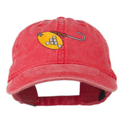 Fishing Spinner Embroidered Washed Cap