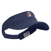 Rock Climbing Icon Embroidered Prostyle Cotton Twill Washed Visor - Navy OSFM