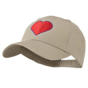 Filled Heart Symbol Embroidery Cap