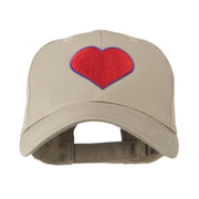 Filled Heart Symbol Embroidery Cap