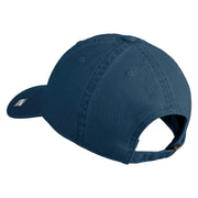 Air Combat Command Veteran Embroidered Washed Solid Pigment Dyed Cotton Twill Brass Buckle Cap - Navy OSFM